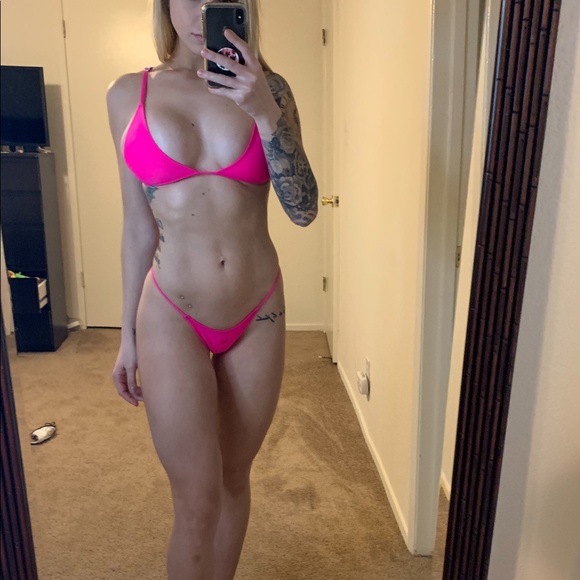 Vivid hot pink Bikini Set Neon - Picture 4 of 6